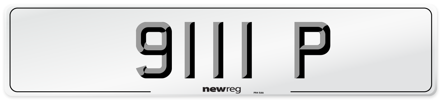 9111 P Number Plate from New Reg